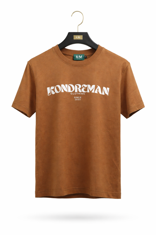 KONDREMAN Text Tee Zand